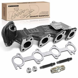 A-Premium Left Engine Exhaust Manifold Kit W/Gasket & Studs & Nuts & Bolt & Heat Shield [SOHC 8Cyl 4.6L] Compatible with Ford F-150 F150 2004-2006, Expedition 2003-2004, Replace# 2L1Z9431DA