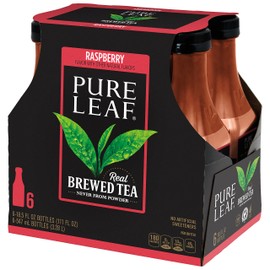 Pure Leaf Iced Tea, Raspberry, Sweetened, Real Brewed Black Tea, 18.5 Ounce Bottles (Pack of 6)