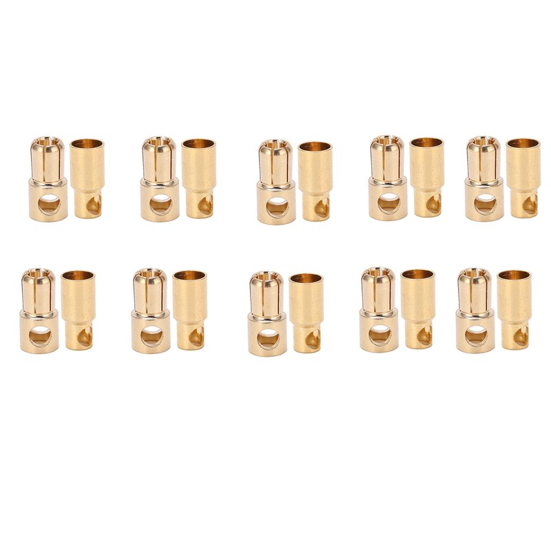 10 Sets 6mm Banana Connector Plug Copper Plating Good Transmission