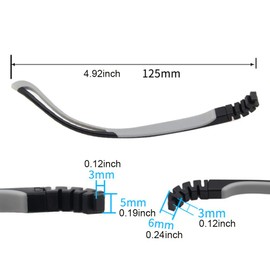 QYAJS 1 Pair Child Eyeglass Arms Silicone Glasses Replacement Glasses Replacement Temple Eyewear Frame Temple Eyeglasses Arms Legs