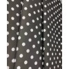 Unbranded White Polka Dot Print on Black Poly cotton Polyester