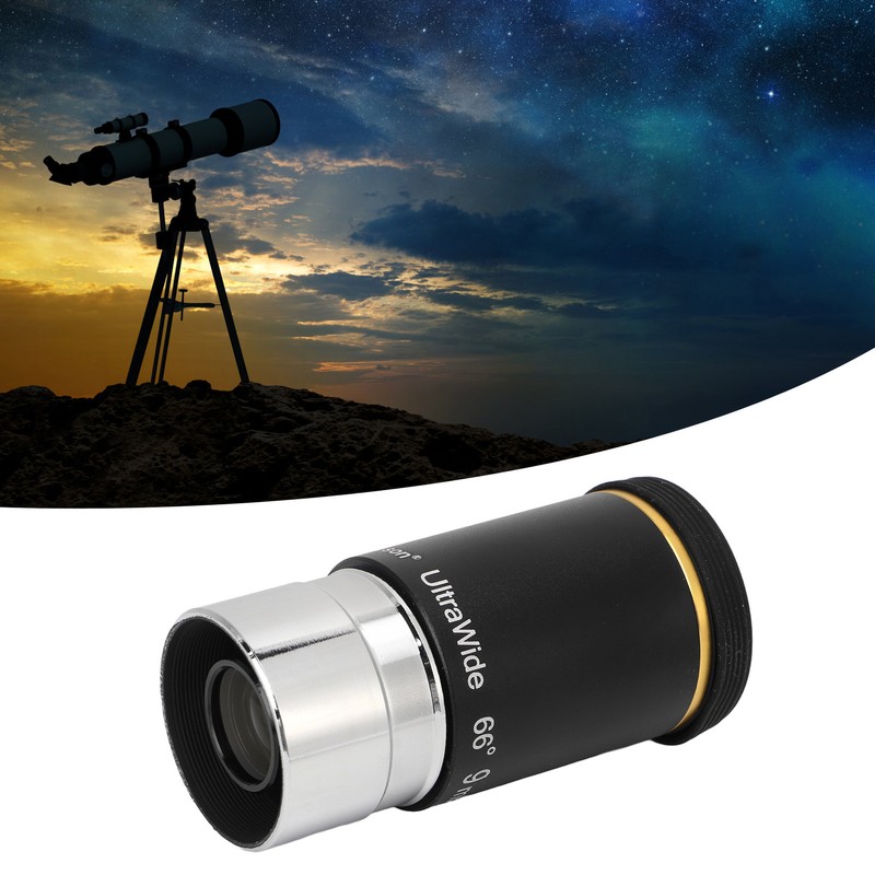 Astronomical Telescope Eyepiece 1.25in 66 Degrees 9mm Wide Angle Eyepiece
