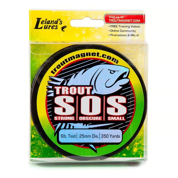 ZNITRO Leland's Lures Trout Magnet S.O.S. Fishing Line, Fishing Equipment and Accesories, 350 yd, 6 lb Test, (87313)