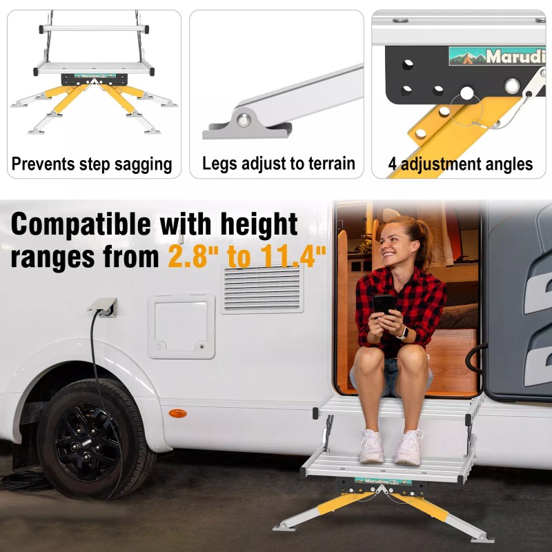 CANALHOUT RV Step Stabilizer Kit for Travel Trailers and Motorhomes,