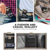 JEMINAL Trifold Wallet for Men Canvas Outdoor Sports Keychain Wallet