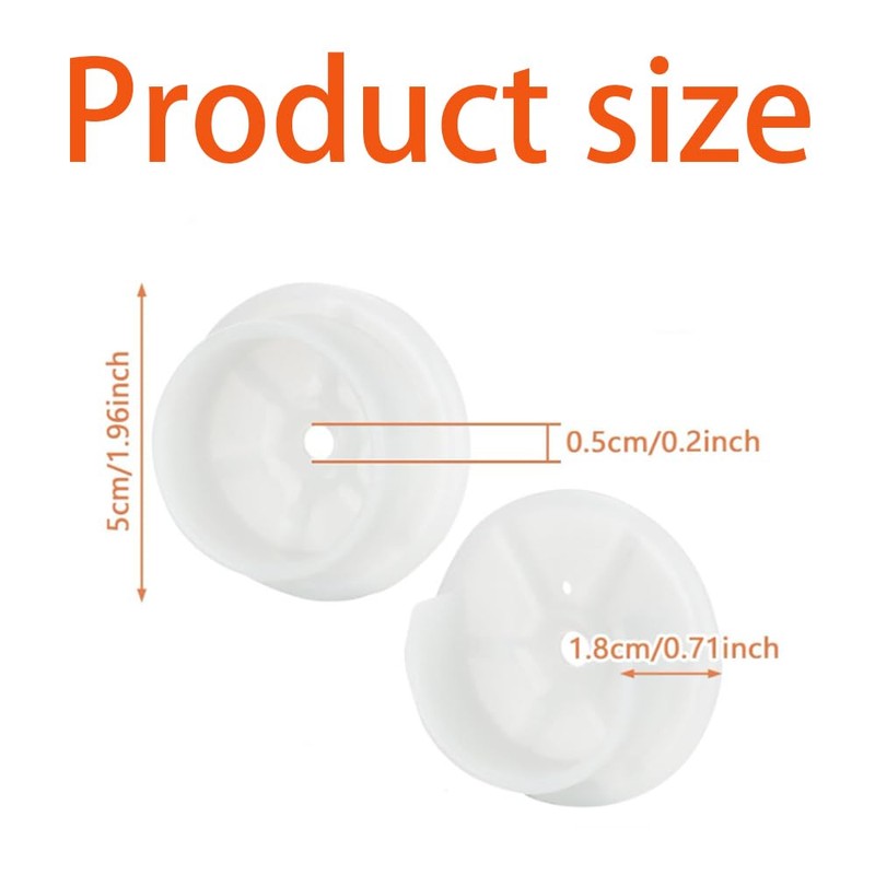 8pcs Solid Duty Rod End Supports,Closet Pole Sockets,Closet Rod Holders