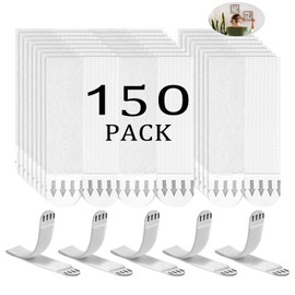 75 Pairs(150 Strips) Large Picture Hanging Strips Heavy Duty, Sticky Picture Hangers for Walls,Hanging Pictures Without Nails,Damage Free No Nails Adhesive Strips for Frame Hanging Mounting Strips