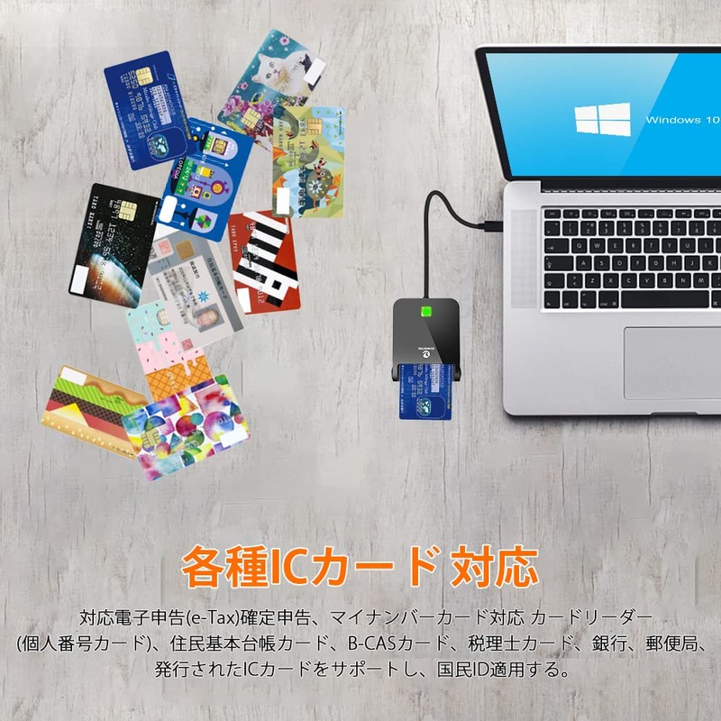 (2022 ZOWEETEK IC Card Reader Type-c Compatible with My Number