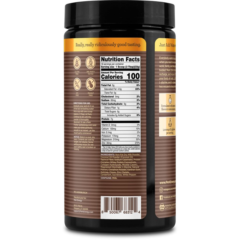 Perk Chill Chai Latte Flavored Drink Mix (18 Servings) -