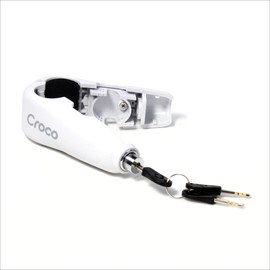 Blackstone Alarm Grip Lock with 130 db Alarm Waterproof Scooter E-Bike Motorcycle Anti-Theft Security Handle Bar Grip Lock Brake Lever Lock (White)