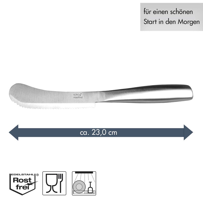 c|h|g Frühstücksmesser aus rostfreiem Edelstahl, ca. 23,0 cm lang