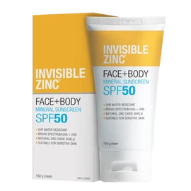 Invisible Zinc Buy Invisible Zinc Sunscreen Face & Body SPF50+ 150g Online