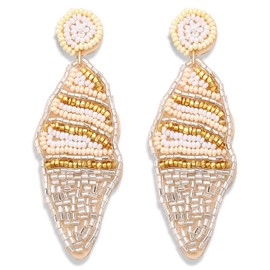 arete colgantes con abalorio para mujer, hechos a mano, con diseño de unicornio, helado, arcoíris, paraguas, aretes colgantes para mujeres, ideas de regalos navideños, abalorio, Cuentas