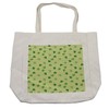 Ambesonne Irish Shopping Bag, Retro Classical Checkered Pattern with Green