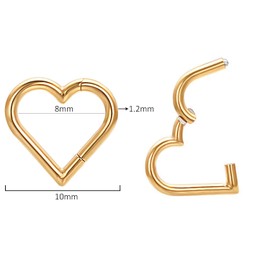 JOLCHIF Cartilage Earrings, 0.6 oz (16 g), Snake Earrings, Moon Earrings, Heart Earrings, Chain, Heart, Ring, Women's, Men's, Tragus, Helix Earrings, Stainless Steel, Unknown