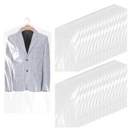30Pcs Plastic Clothes Covers Garment Bags for Hanging Clothes,35.4x 23.6inch Suit Cover,Sheer Dry Cleaning Bags Dust-proof Clothes Covers for Skirt Coat Suit Jacket (30)