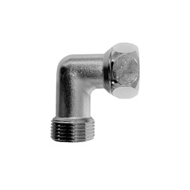 SpiceFlow 90° Angle Adaptor | 3/4 Inch Female Thread | 3/4 Inch Male Thread | Chrome/Brass