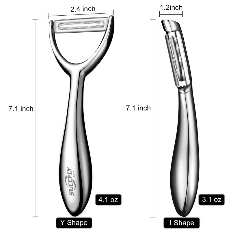 SUCCFLY Vegetable Peeler Stainless Steel，Ultra Sharp Potato Peelers for Kitchen,