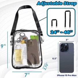 Innovative Haus Small Clear Bag for Stadium Events - Front Pocket - Stadium Approved Clear Bag
