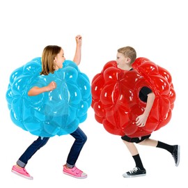 SUNSHINEMALL 2 Pack Inflatable Bumper Balls for Kids & Adults Giant Sumo Balls Bounce Body Bumpers Buddy Zorb Ball Outdoor Toys Gifts Yard Human Bubble Ball Hamster Ball