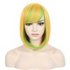 WildCos Short Bob Hair Wigs 14 Inches Straight Synthetic Cosplay