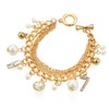 Jokimu Gold Tone Chain Inspired Charm Lucky Bracelet for Women