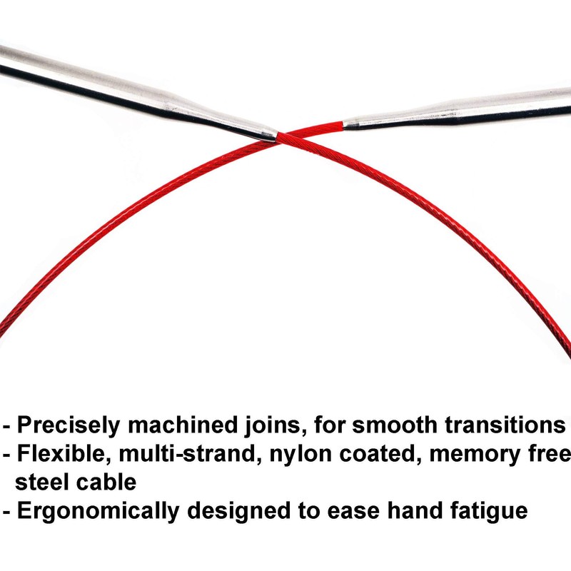 ChiaoGoo Knitting Needles Red Lace Circular 24 inch (61cm) Stainless