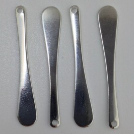 Yummy Treasures Silver Plated Long Rounded Teardrop Pendant Drops (6) mtl373F