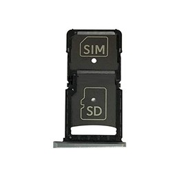 ePartSolution Replacement for Motorola Droid Turbo 2 XT1580 XT1581 XT1585 SIM Card Tray Holder Slot + SD Memory Card Tray USA (Silver)