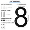 DEWEL 10 Inch House Numbers for Outside, Large Floating Modern