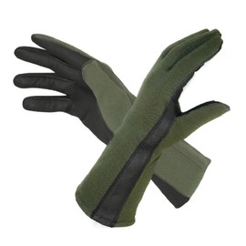 M MCGUIRE GEAR Nomex Summer Flight Gloves, Fire-Resistant Tactical Gloves for Pilots, Military, Law Enforcement & Mechanics (Black, 8)