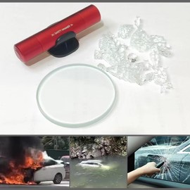 LiuBaiWuQuStars 1pcs Red Car Emergency Window Breaker, Seat Belt Cutter and Glass Breaker Car Safety Hammer Escape Tool