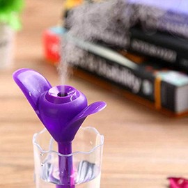 Portable Amazing USB Powered Mini Clover Air Humidifier Home Office Air Diffuser Aroma Mist Maker (Purple)