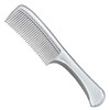 Shiny Comb, Chrome Plated Silver, Plant Cell, Made in Japan,