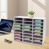 MhdunueSK Literature Organizer,Desktop File Sorter Mail Center,Paper Storage Cabinet with