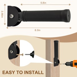 Doorway Flip Assist Handle, Folding Grab Bar Wall Handles for Seniors - Safety Handrails for Steps - for The Elderly, Disabled, and People with Limited Mobility, Supports Up to 300 Pounds