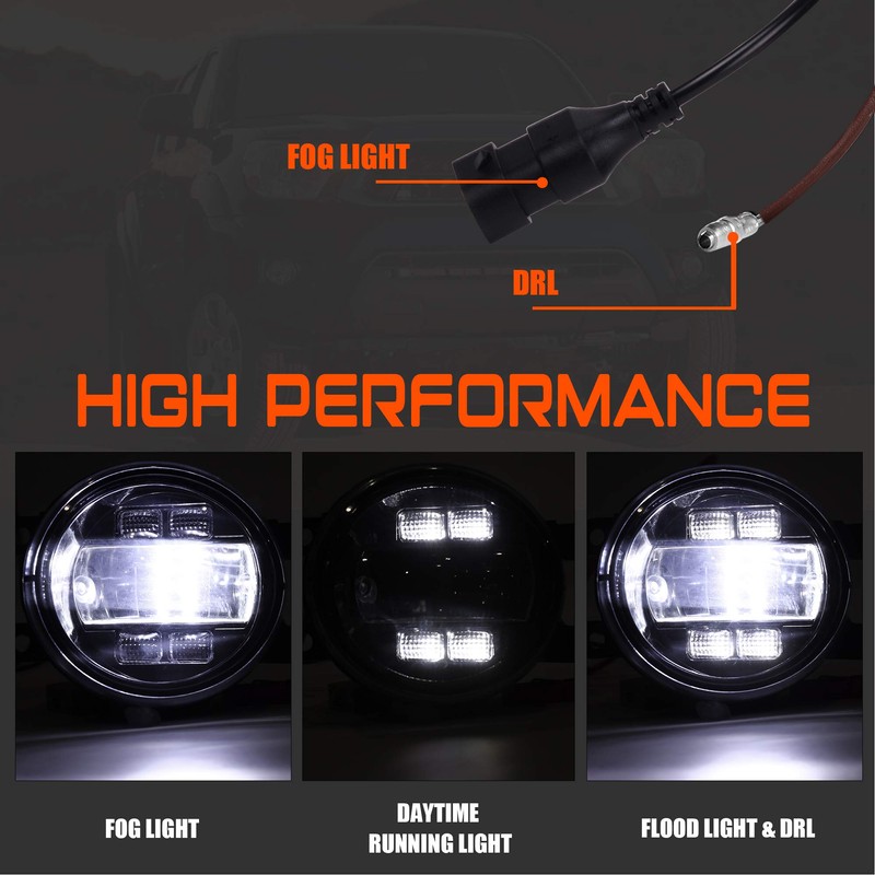 DRFG LED Fog Light with DRL Compatible for Tacoma 2012