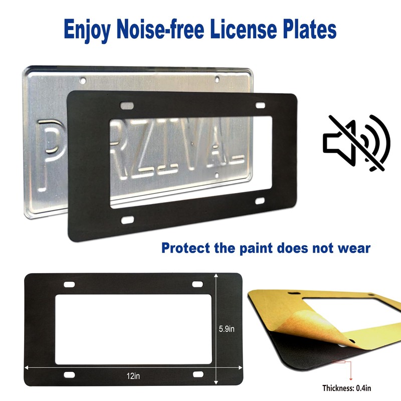 BGGTMO Stainless Steel License Plate Frames- 2 Pack Heavy Duty