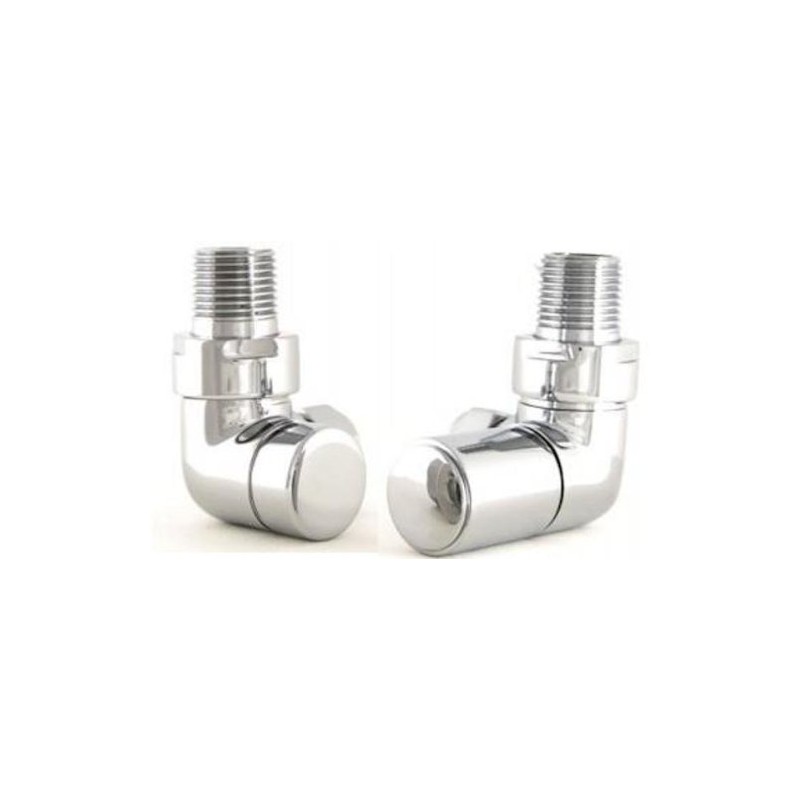 Hansvit MODCOMRV Corner Angled Radiator Valves, Chrome