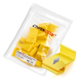 Chanzon Yellow Quick Splice Wire Connectors Snap for 10-12AWG Gauge Wire Tap Solderless Electrical IDC SGS/CE Certificated Self Stripping Cable Joiner Terminal Crimp Connector(10pcs)