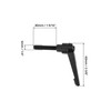 QWORK® Pack of 4 M6 Clamping Lever Handle Alloy External