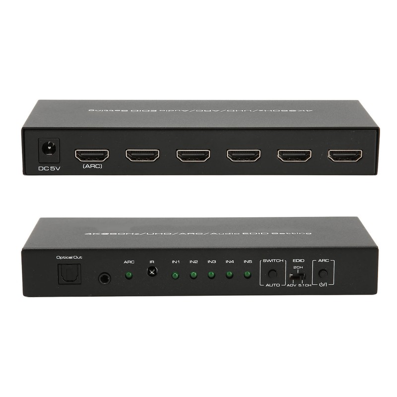 HDR HD Multimedia Interface Sound Extractor 5 Port 18Gbps Sound