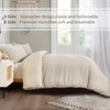 Beige Seersucker Duvet Cover Double Size Puckering Seersucker Bedding Set,2