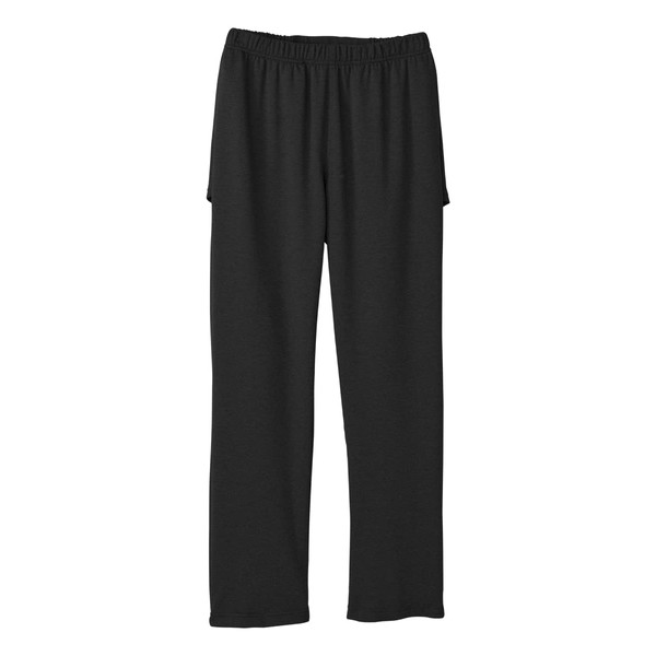 Pantalón de punto suave adaptable con espalda abierta para mujer, Negro, X-Large