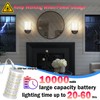 Nekhung Battery Operated Wall Sconce Set of 2, Wireless Wall
