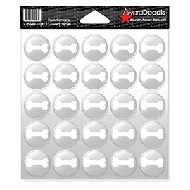 Award Decals Bone (White on Clear)