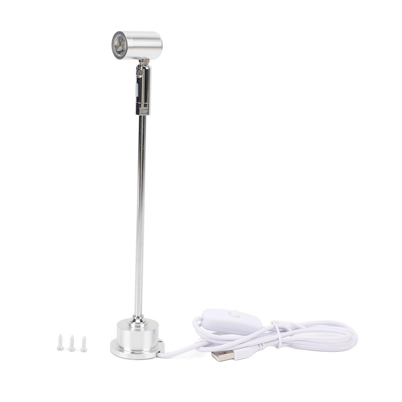 Standing Cabinet Spotlight USB LED Aluminum 1W Adjustable Head Jewelry