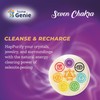 Home Genie Seven Chakra Selenite Round Plate for Energy Healing