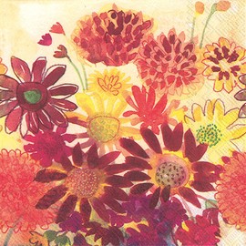 Ideal Home Range Servilletas, BUNCH OF FALL FLOWERS, 1