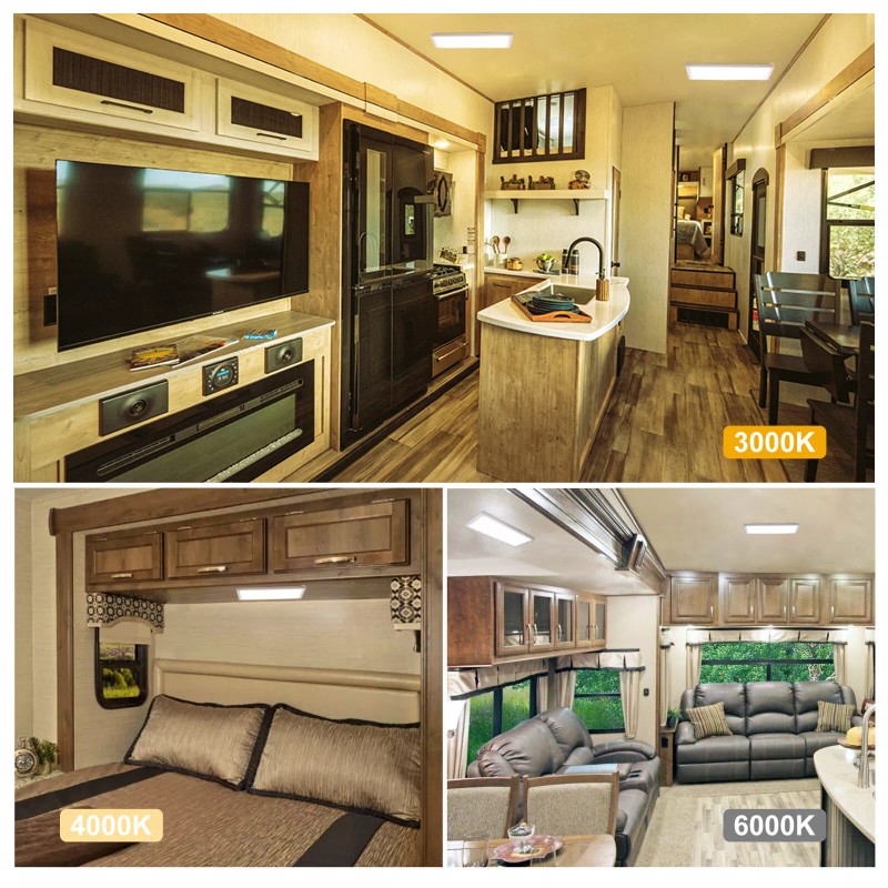 Facon Dimmable 12-30V LED RV Camper Lamp Fixture Ceiling Dome